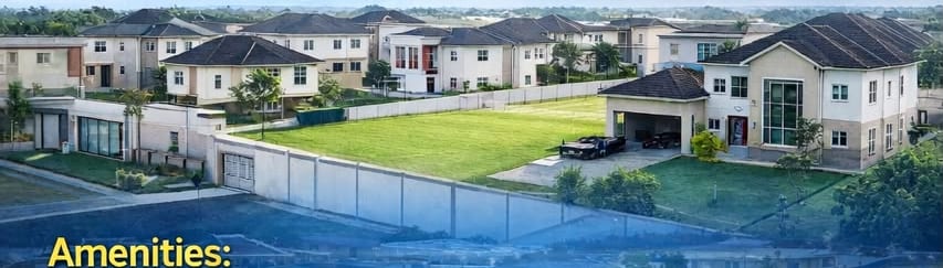Homes in the gated estate in Kutunse