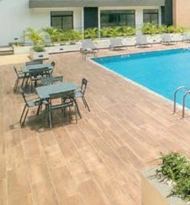 Pool deck at Embassy Gardens